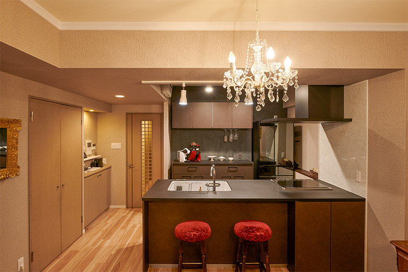 開放感通気性のあるキッチン