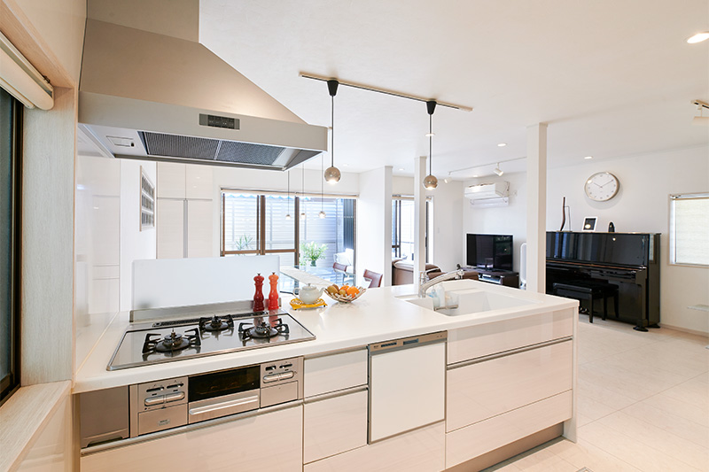 リビングとつながる庭